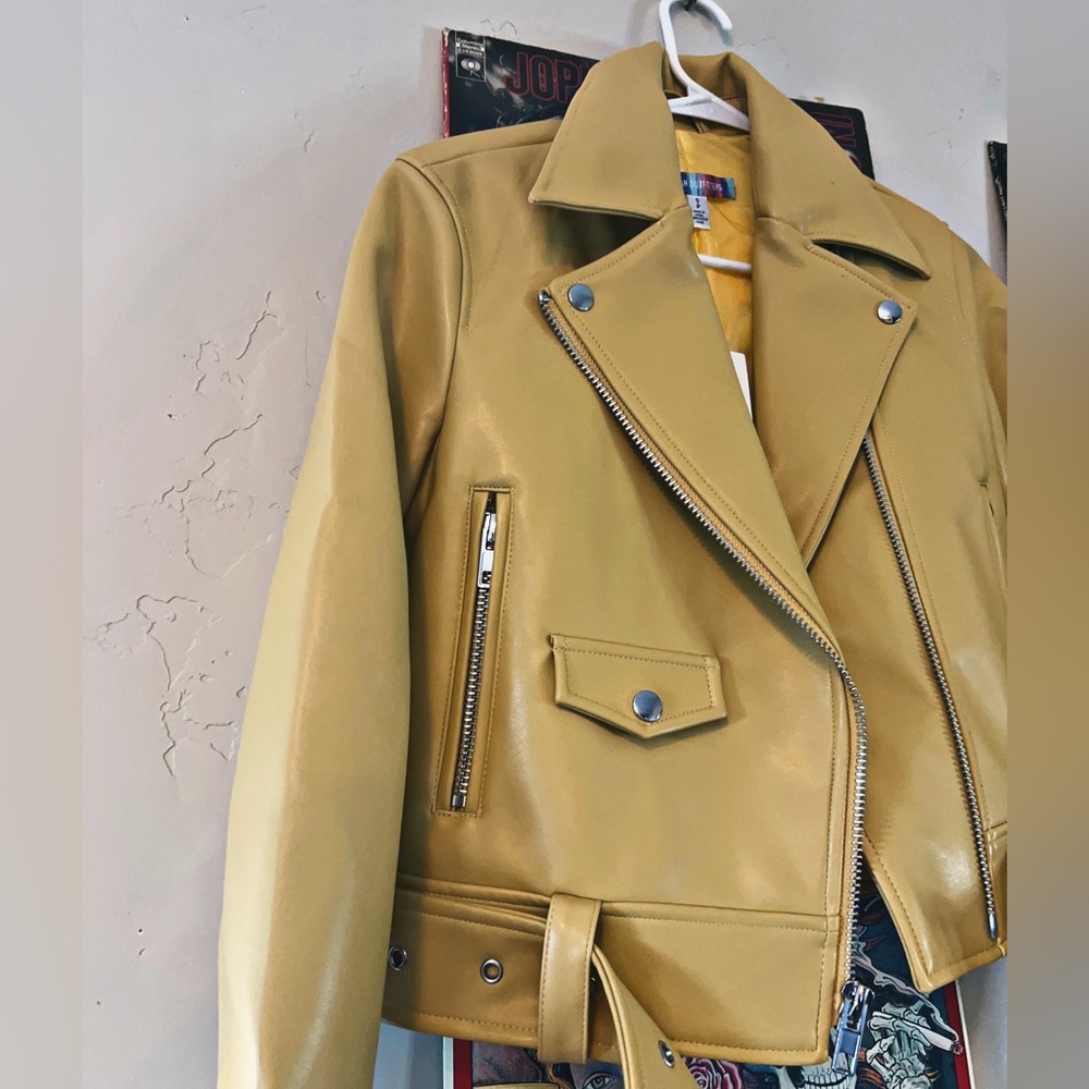 SOLD!! NWT Yellow Motojacket